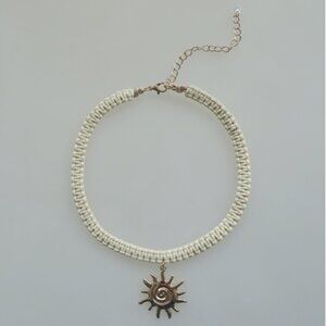 Free People "Solstice Ritual" Macramé Sun Choker